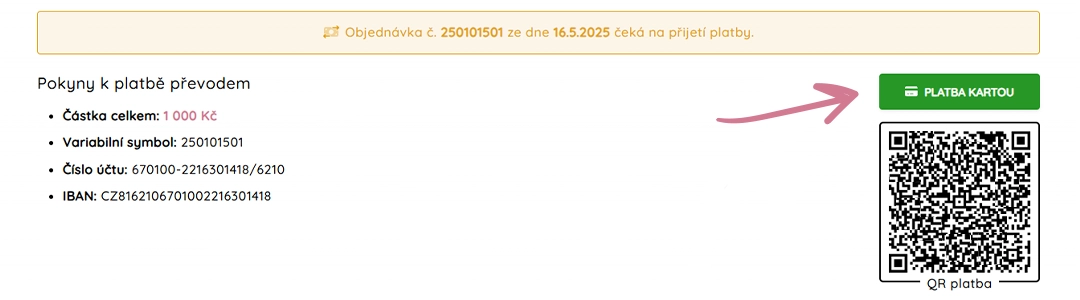 Spuštění platební brány Spuštění platební brány